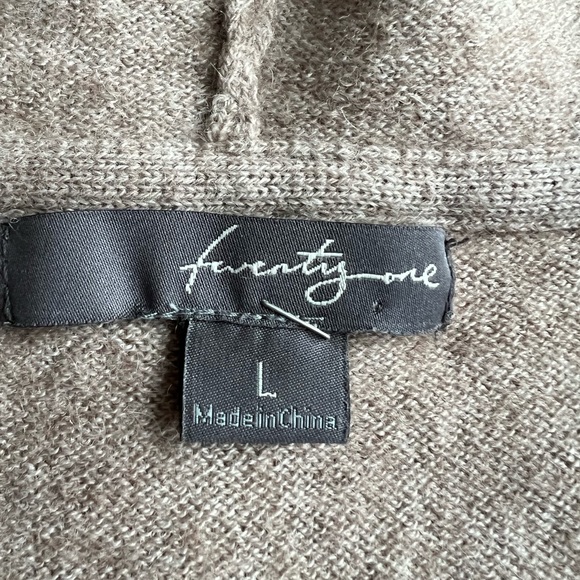 3/$15 🤑✨ Twenty One the Brand Wool Hooded Ombré Mauve & Tan Open Cardigan Medium - Picture 7 of 7